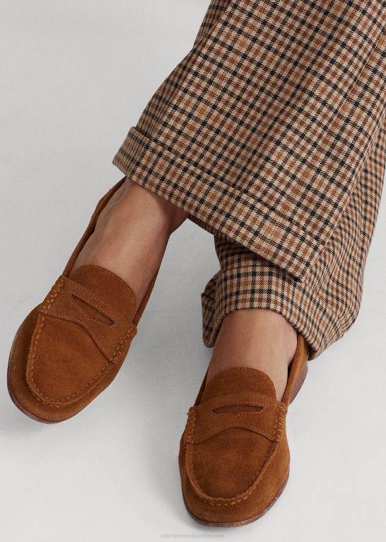 bleg rødbrun Kvinder Ralph Lauren ashtyn ruskind penny loafer Z426B9613