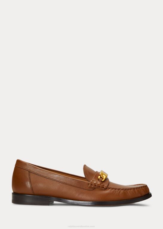 cuoio Kvinder Ralph Lauren polo id kalveskind loafer Z426B9611