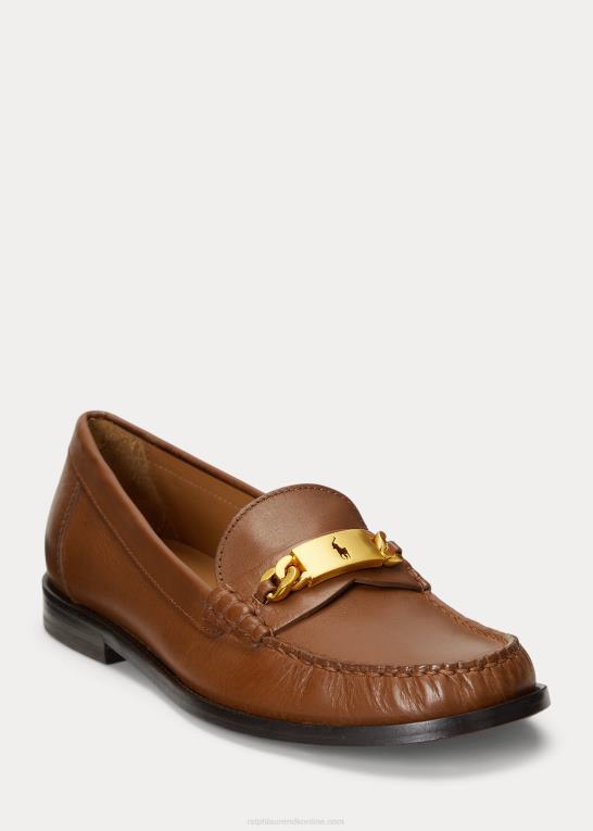 cuoio Kvinder Ralph Lauren polo id kalveskind loafer Z426B9611