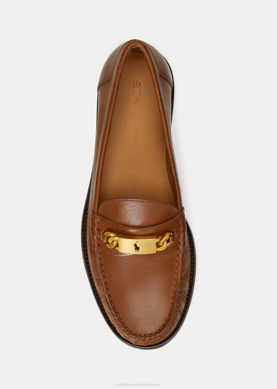 cuoio Kvinder Ralph Lauren polo id kalveskind loafer Z426B9611