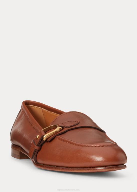 rl guld Kvinder Ralph Lauren audrey welington loafer i kalveskind Z426B9682
