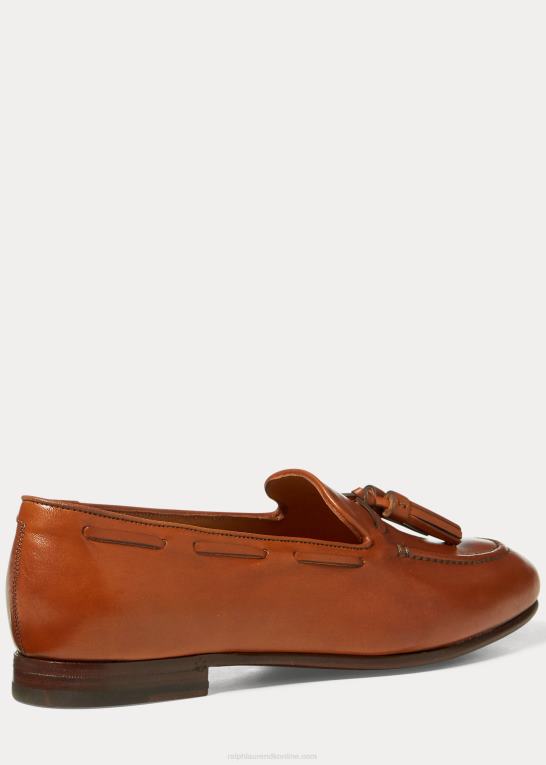 tan Kvinder Ralph Lauren quillis kalveskind loafer med kvaster Z426B9687