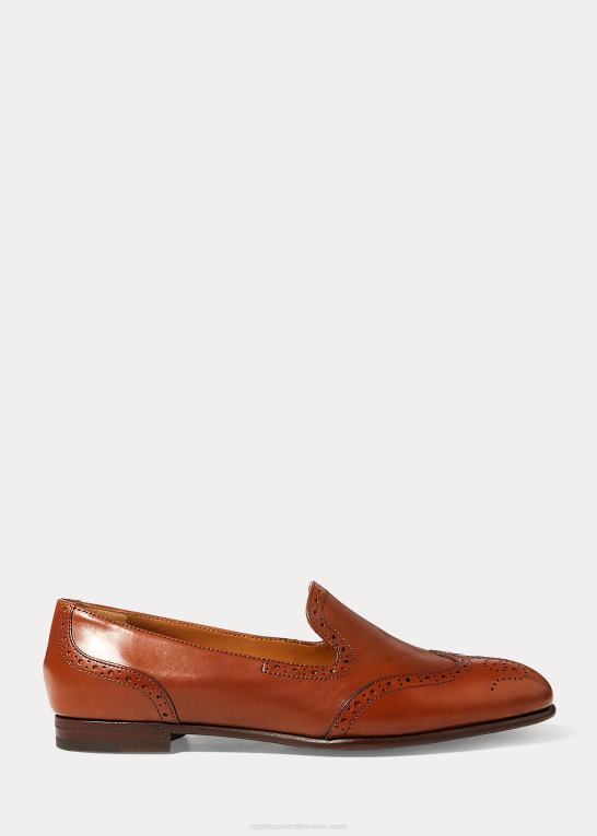 tan Kvinder Ralph Lauren quincy loafer i kalveskind Z426B9679