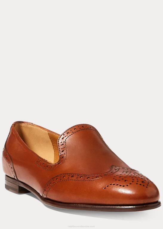 tan Kvinder Ralph Lauren quincy loafer i kalveskind Z426B9679