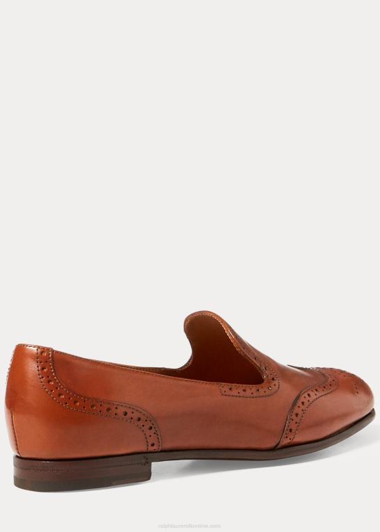 tan Kvinder Ralph Lauren quincy loafer i kalveskind Z426B9679