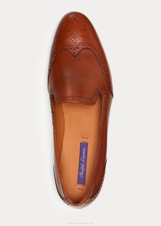 tan Kvinder Ralph Lauren quincy loafer i kalveskind Z426B9679