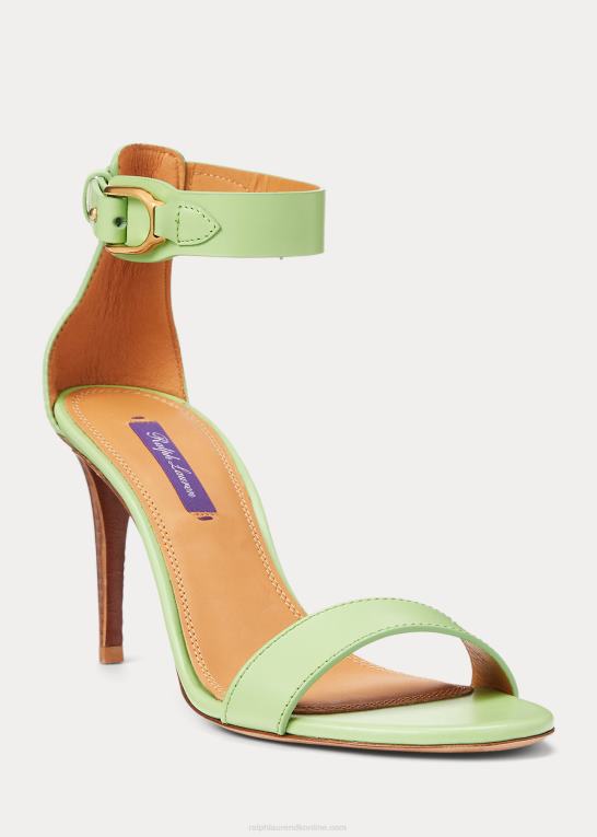 Kvinder Ralph Lauren channing welington box sandal i kalveskind Z426B9659