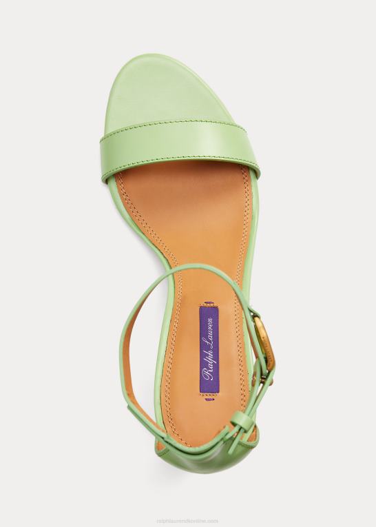 Kvinder Ralph Lauren channing welington box sandal i kalveskind Z426B9659