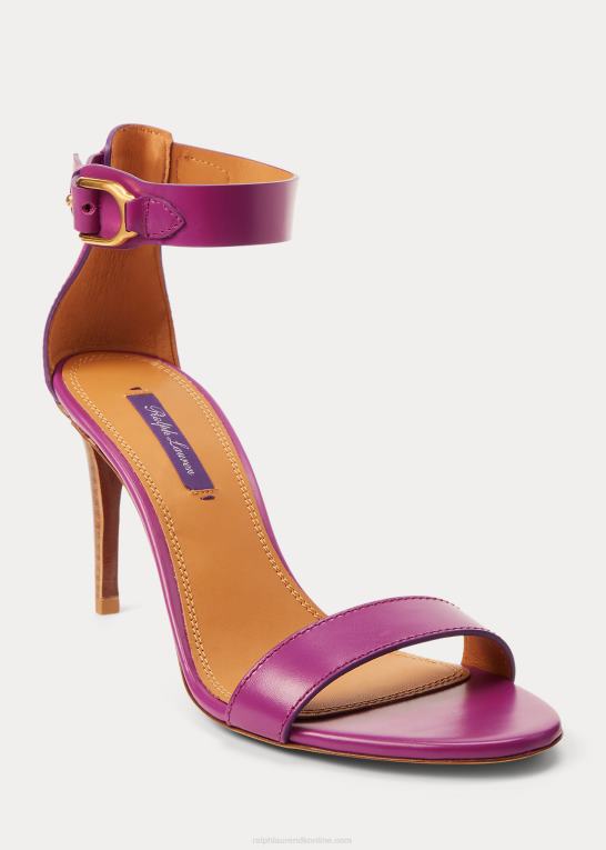 Kvinder Ralph Lauren channing welington box sandal i kalveskind Z426B9662