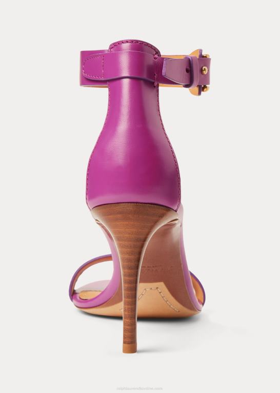 Kvinder Ralph Lauren channing welington box sandal i kalveskind Z426B9662