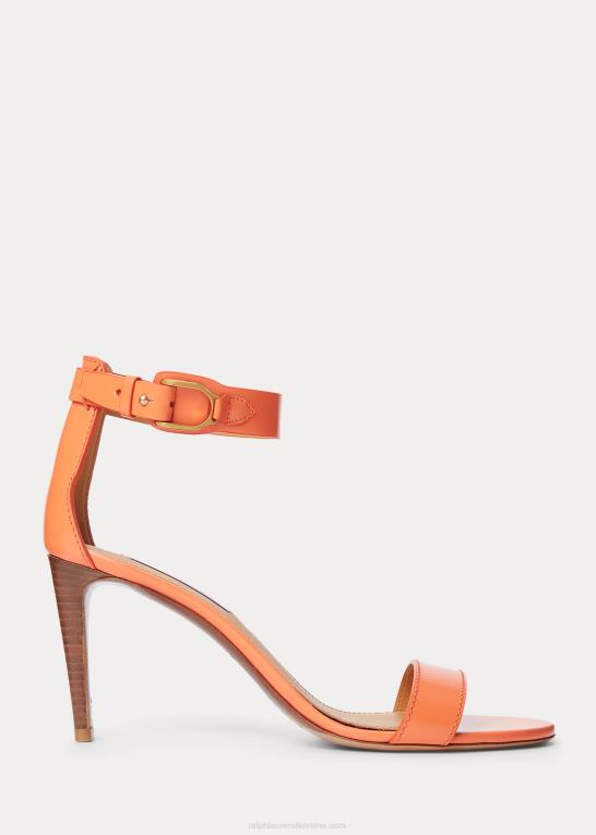 Kvinder Ralph Lauren channing welington box sandal i kalveskind Z426B9664
