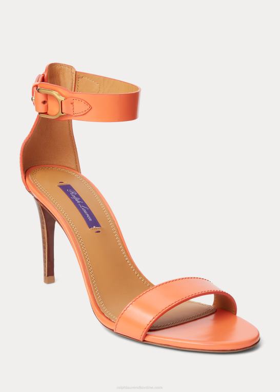 Kvinder Ralph Lauren channing welington box sandal i kalveskind Z426B9664