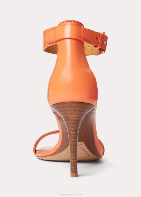 Kvinder Ralph Lauren channing welington box sandal i kalveskind Z426B9664