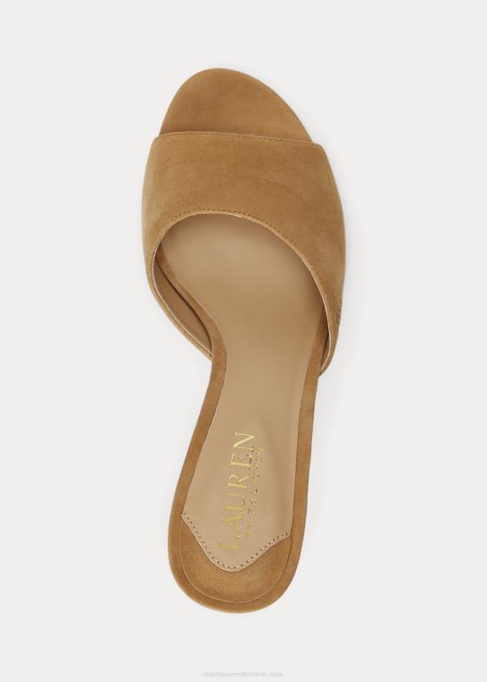 Kvinder Ralph Lauren lyanna sandal i ruskind Z426B9714