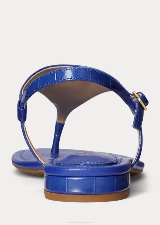 blå saturn Kvinder Ralph Lauren ellington sandal i præget læder Z426B9597