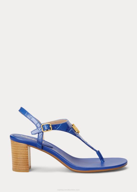 blå saturn Kvinder Ralph Lauren westcott ii sandal i præget læder Z426B5011
