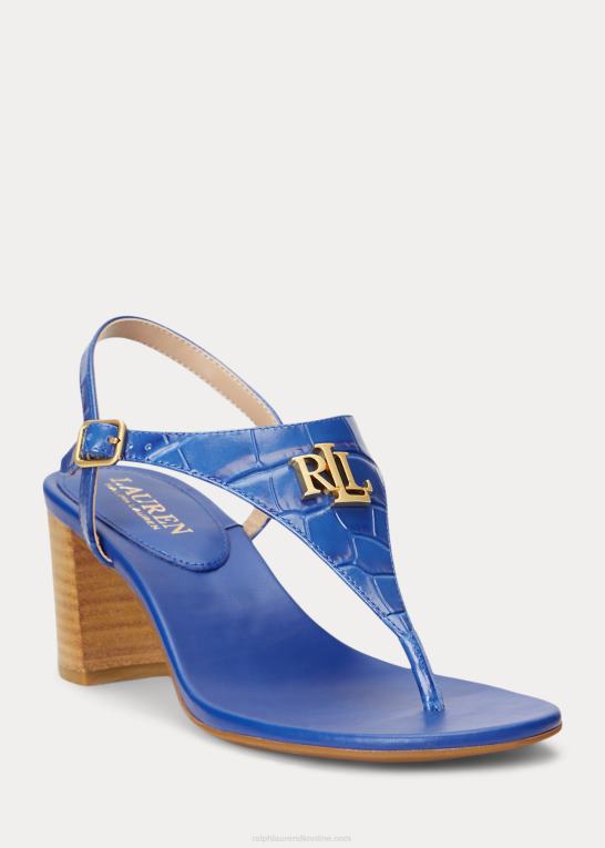blå saturn Kvinder Ralph Lauren westcott ii sandal i præget læder Z426B5011