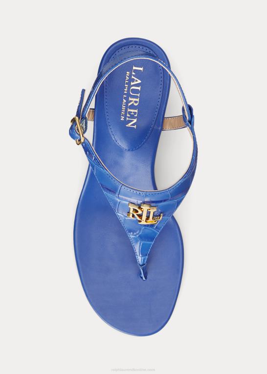 blå saturn Kvinder Ralph Lauren westcott ii sandal i præget læder Z426B5011