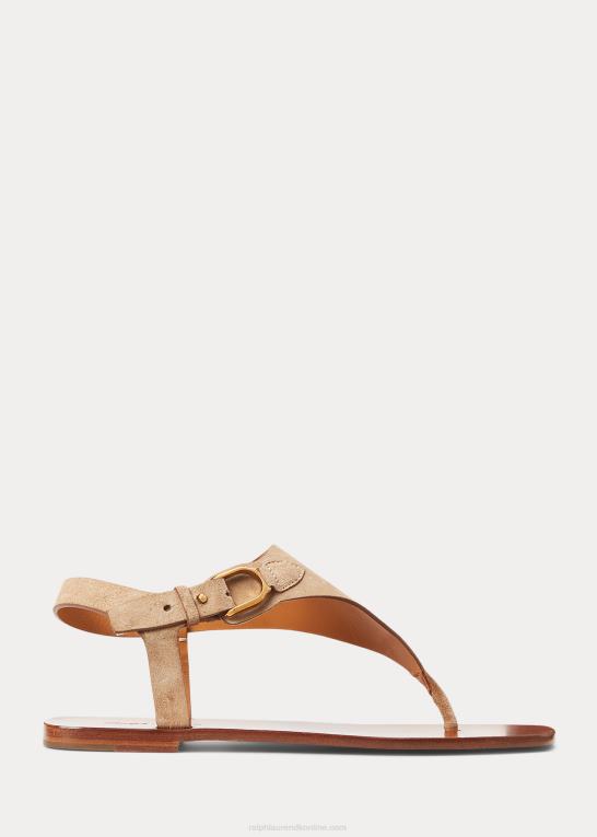 bleg honning Kvinder Ralph Lauren delancie welington sandal i kalveruskind Z426B4972