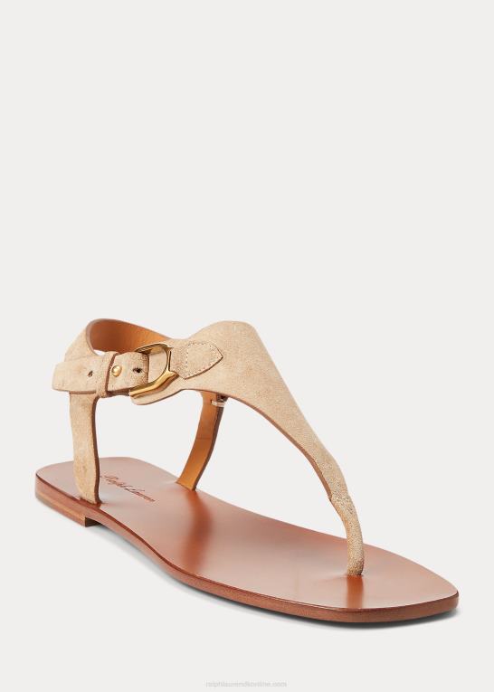 bleg honning Kvinder Ralph Lauren delancie welington sandal i kalveruskind Z426B4972