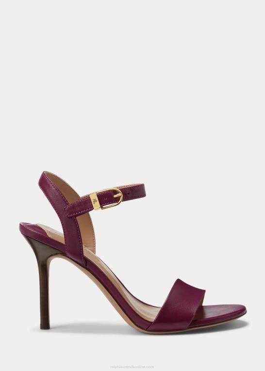 blomme caspia Kvinder Ralph Lauren gwen nappa læder sandal Z426B5017