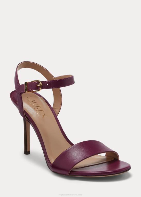 blomme caspia Kvinder Ralph Lauren gwen nappa læder sandal Z426B5017