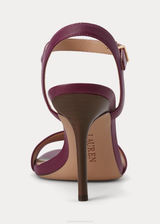 blomme caspia Kvinder Ralph Lauren gwen nappa læder sandal Z426B5017