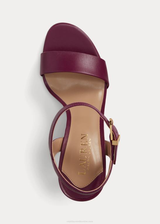 blomme caspia Kvinder Ralph Lauren gwen nappa læder sandal Z426B5017