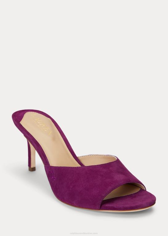 blomme caspia Kvinder Ralph Lauren lyanna sandal i ruskind Z426B5026