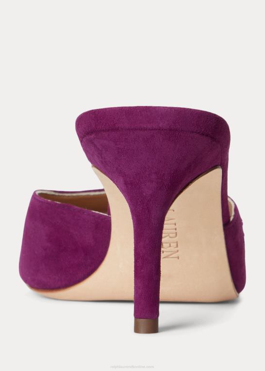 blomme caspia Kvinder Ralph Lauren lyanna sandal i ruskind Z426B5026