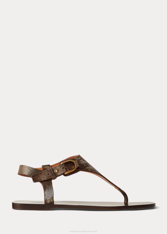 bronze Kvinder Ralph Lauren delancie welington metallisk sandal Z426B4975