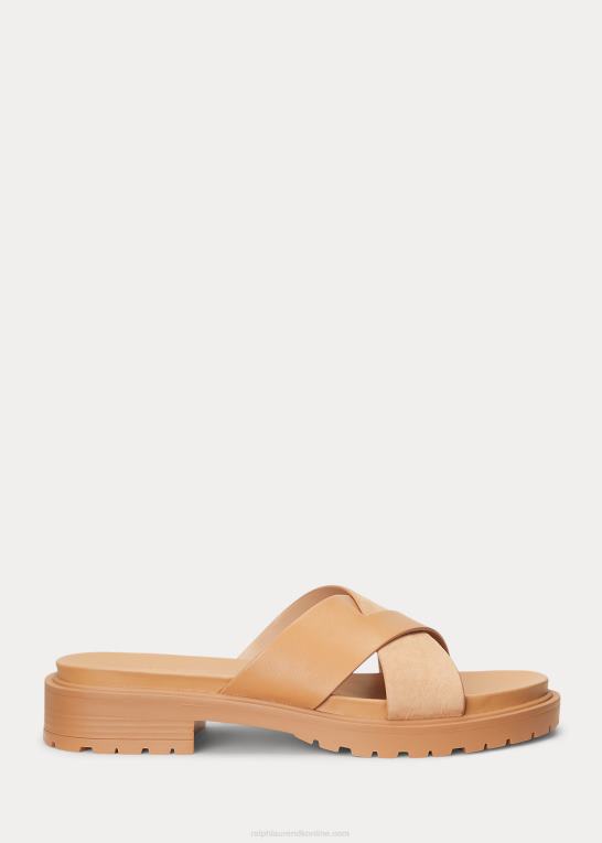 buff Kvinder Ralph Lauren kelsie nappa læder & ruskind sandal Z426B9606