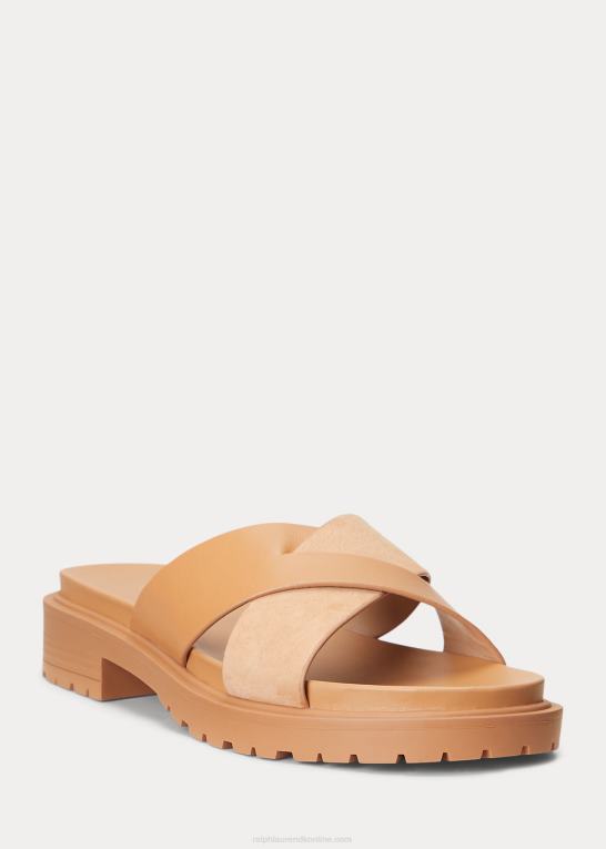 buff Kvinder Ralph Lauren kelsie nappa læder & ruskind sandal Z426B9606