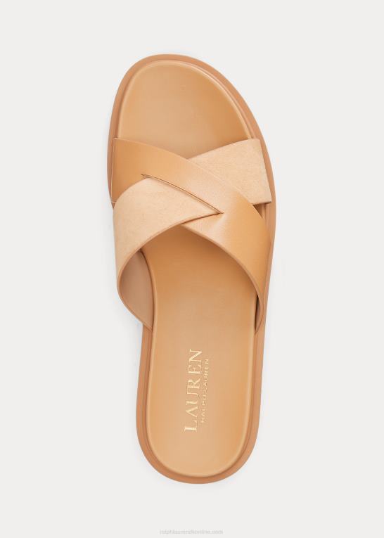 buff Kvinder Ralph Lauren kelsie nappa læder & ruskind sandal Z426B9606