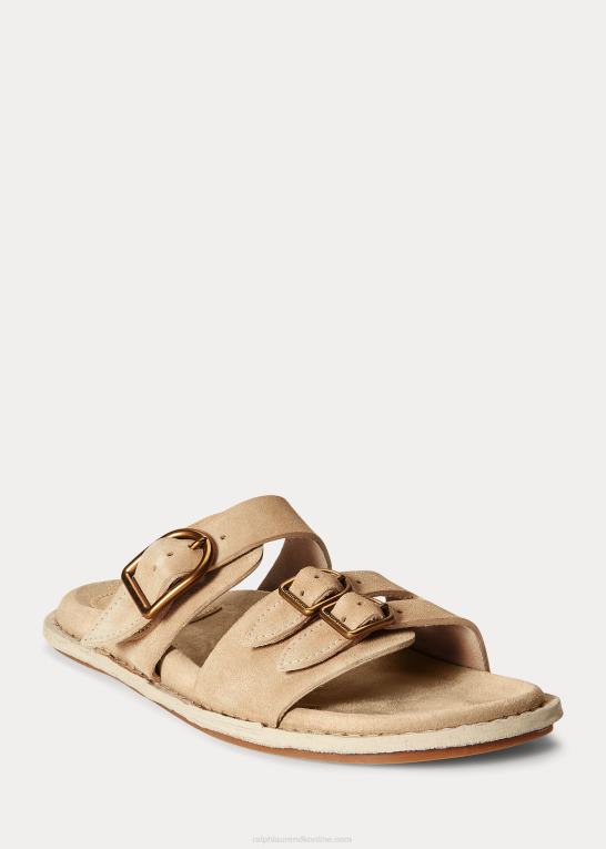 klitbrun Kvinder Ralph Lauren ezra sandal i kalveskind Z426B4965