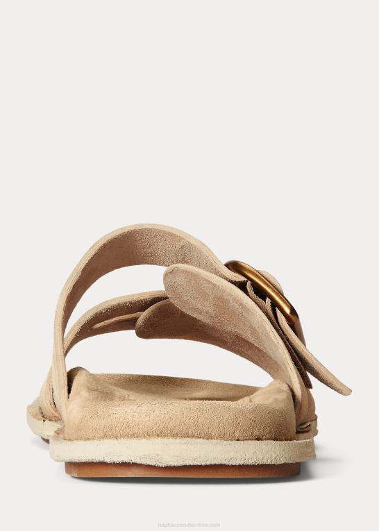 klitbrun Kvinder Ralph Lauren ezra sandal i kalveskind Z426B4965