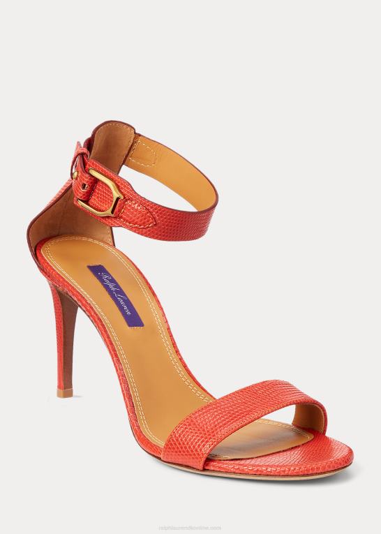 krydret appelsin Kvinder Ralph Lauren channing welington præget sandal Z426B9656