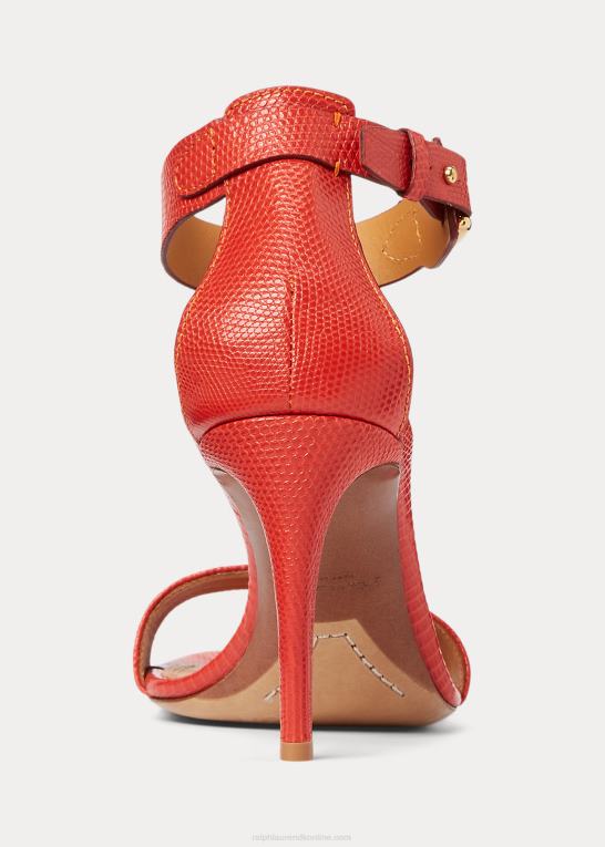 krydret appelsin Kvinder Ralph Lauren channing welington præget sandal Z426B9656