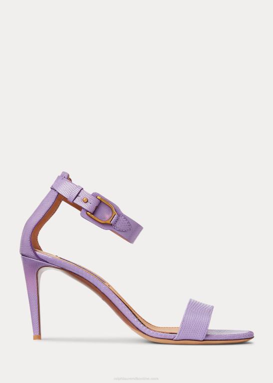 lilla Kvinder Ralph Lauren channing welington præget sandal Z426B9655