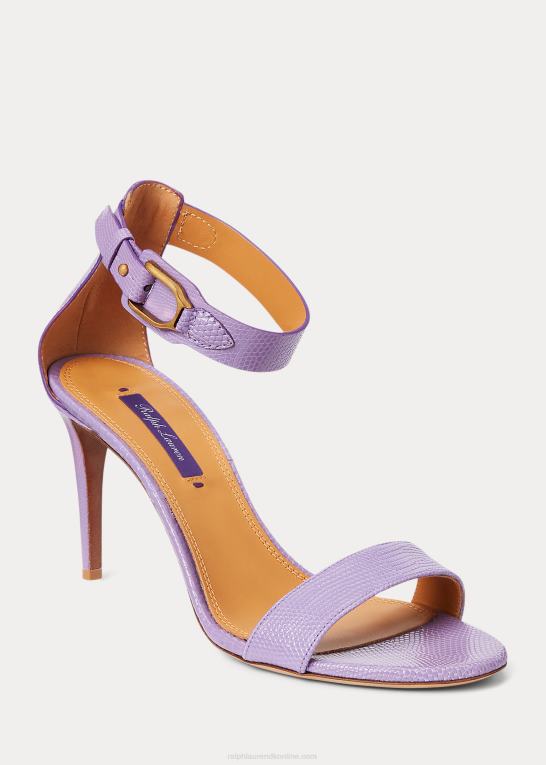 lilla Kvinder Ralph Lauren channing welington præget sandal Z426B9655