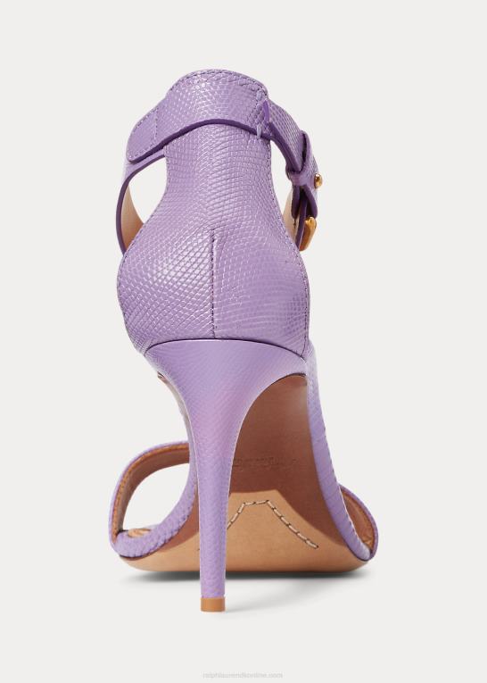 lilla Kvinder Ralph Lauren channing welington præget sandal Z426B9655