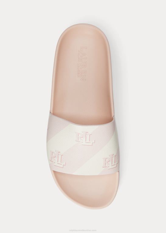 lyserød Kvinder Ralph Lauren audrina logo imiteret læder sandal Z426B4991