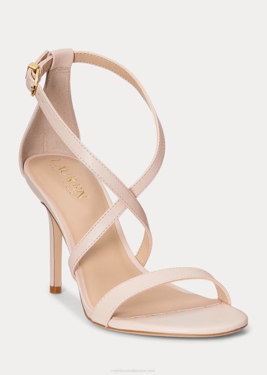 lyserød Kvinder Ralph Lauren gabriele nappa læder sandal Z426B5005
