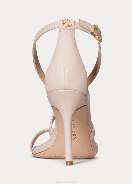 lyserød Kvinder Ralph Lauren gabriele nappa læder sandal Z426B5005