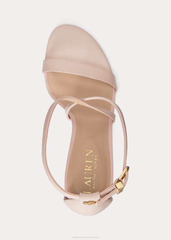 lyserød Kvinder Ralph Lauren gabriele nappa læder sandal Z426B5005
