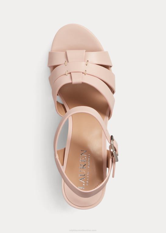 lyserød Kvinder Ralph Lauren soffia nappa læder sandal Z426B5022