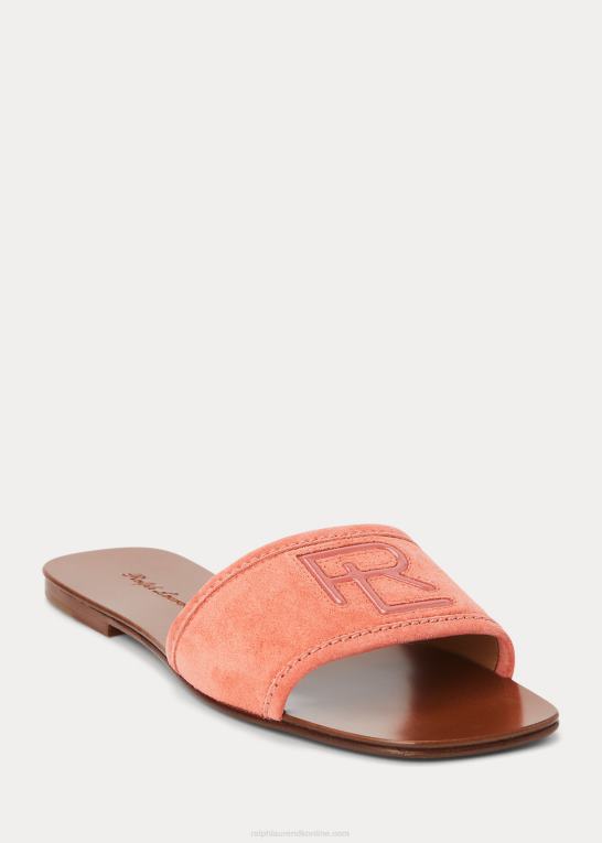 melon Kvinder Ralph Lauren andela glidesandal i kalveruskind Z426B4979