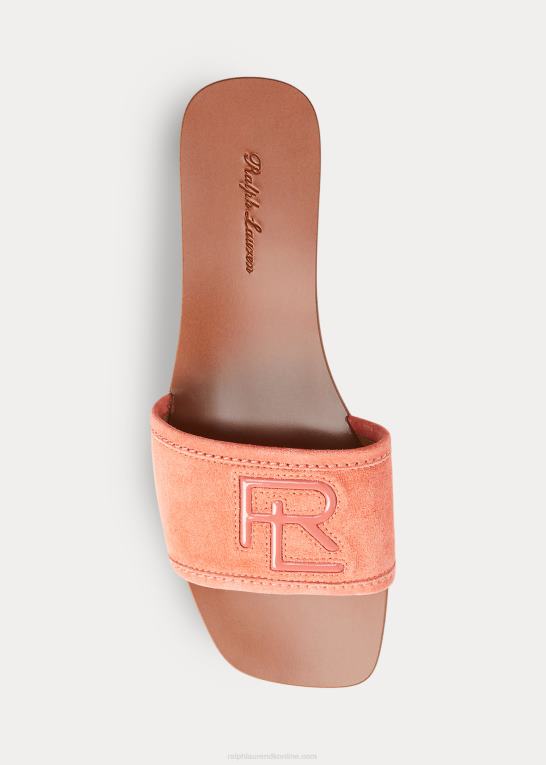 melon Kvinder Ralph Lauren andela glidesandal i kalveruskind Z426B4979