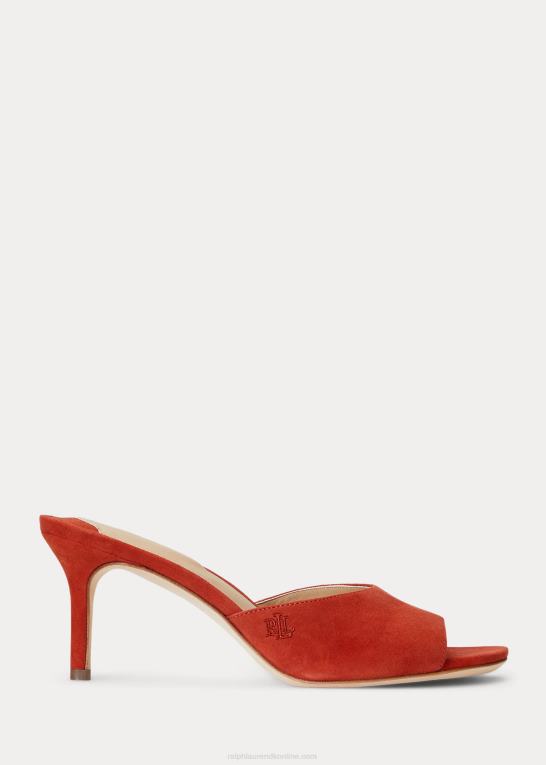 rød solsten Kvinder Ralph Lauren lyanna sandal i ruskind Z426B5027