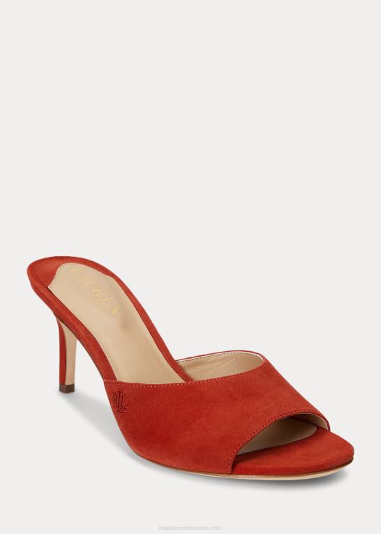rød solsten Kvinder Ralph Lauren lyanna sandal i ruskind Z426B5027